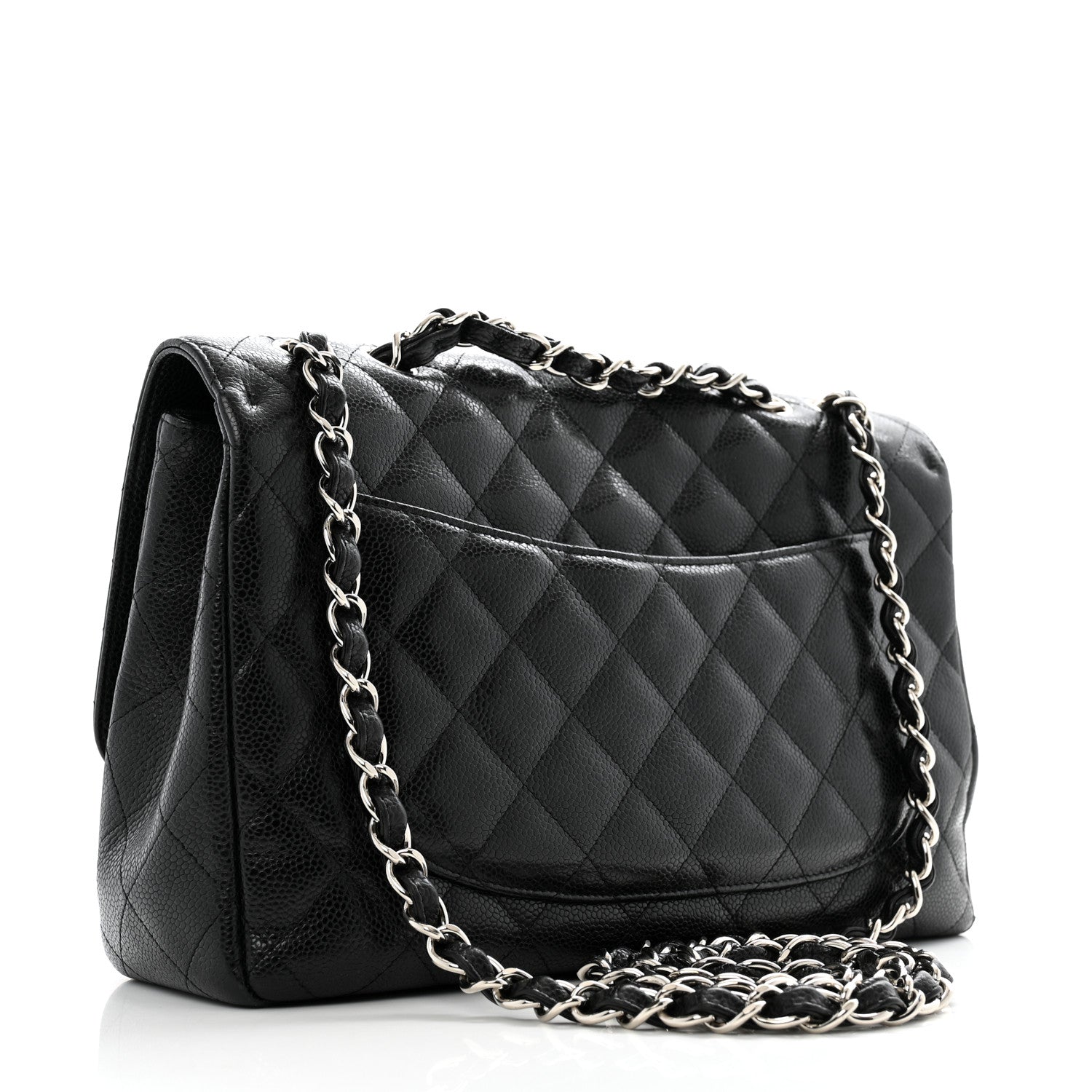 Chanel Caviar Quilted Jumbo Double Flap Black 3 of 15