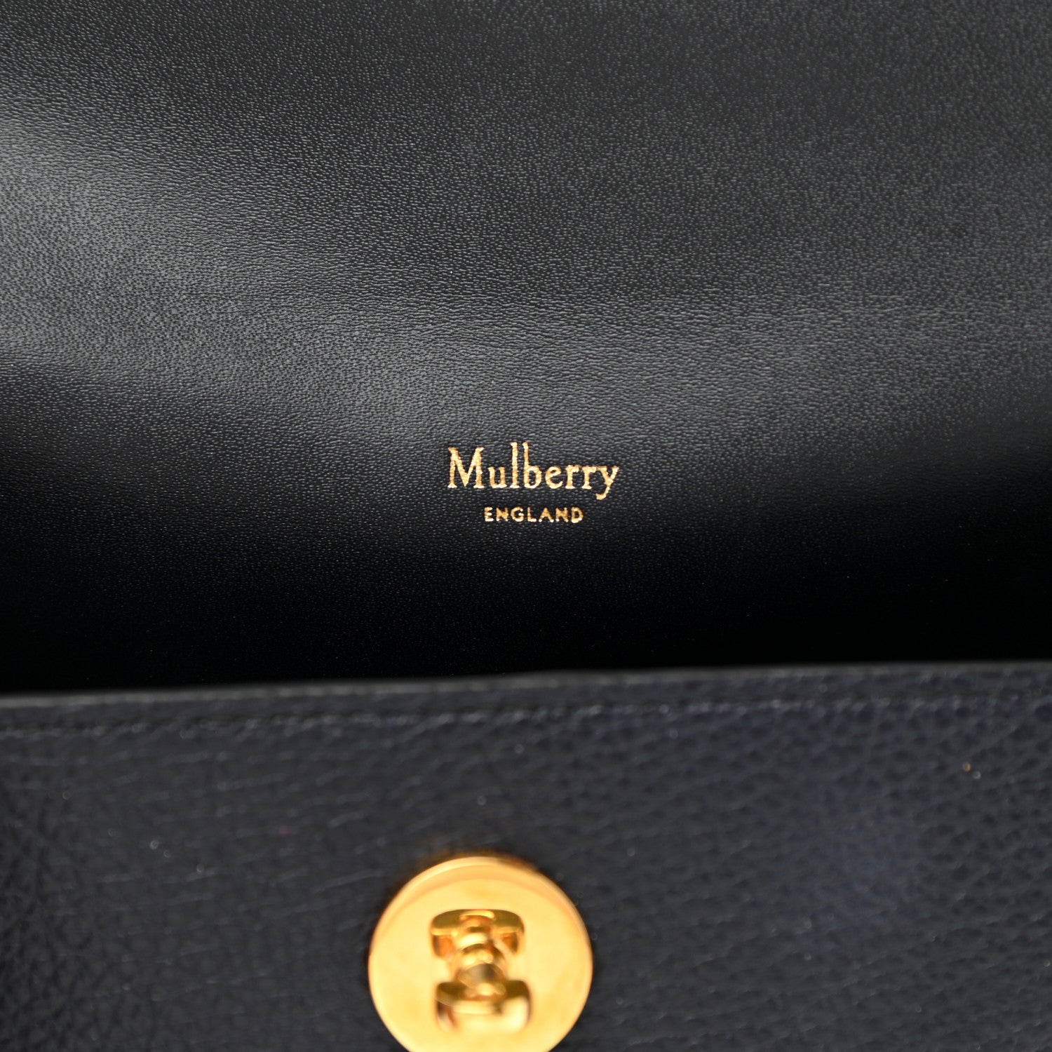 Mulberry Small Classic Grain Darley Cosmetic Pouch Navy 6 of 7