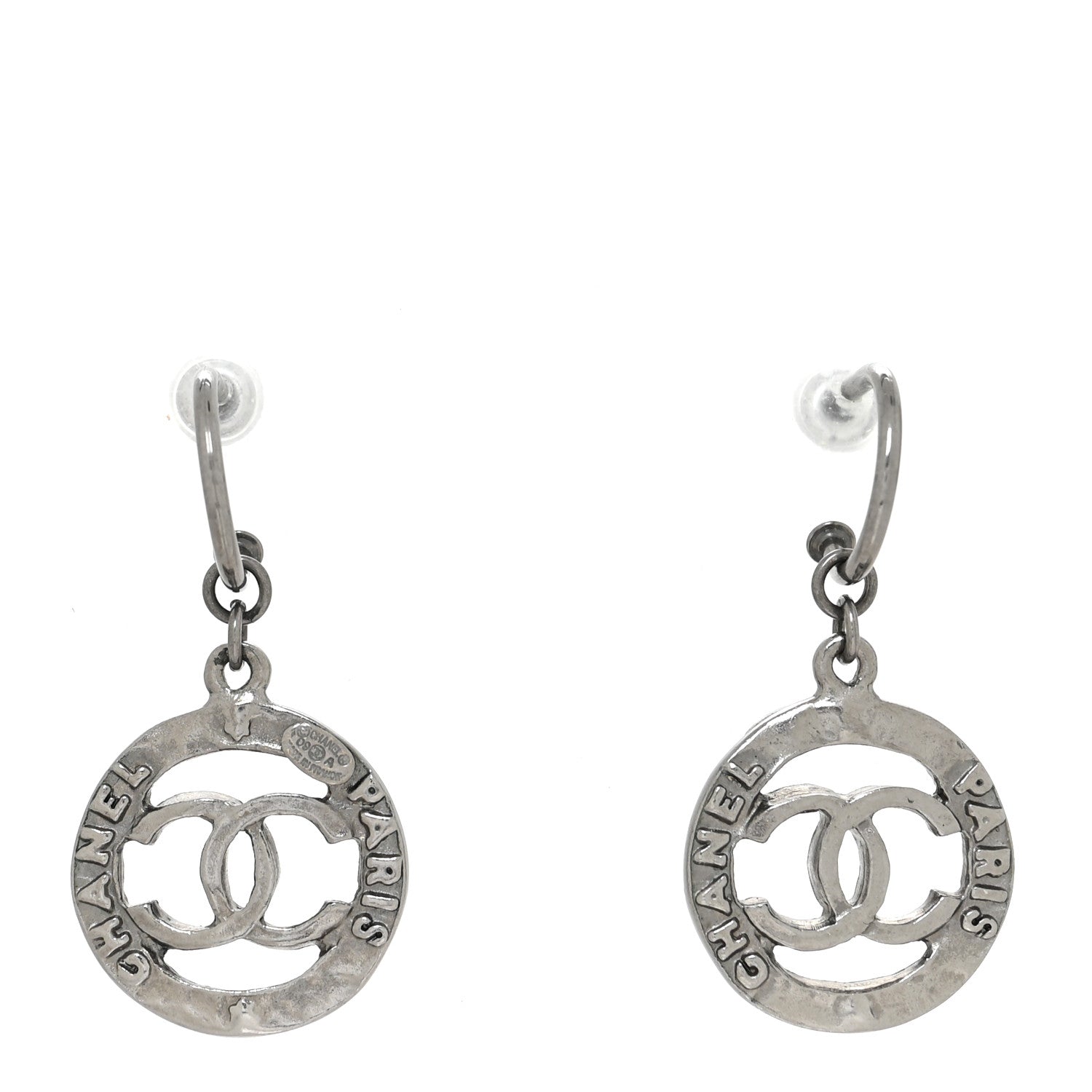 Chanel Ruthenium CC Drop Earrings 1 of 4