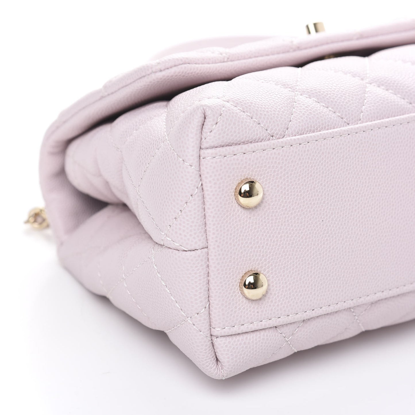 Caviar Quilted Mini Coco Handle Flap Lilas Lilac