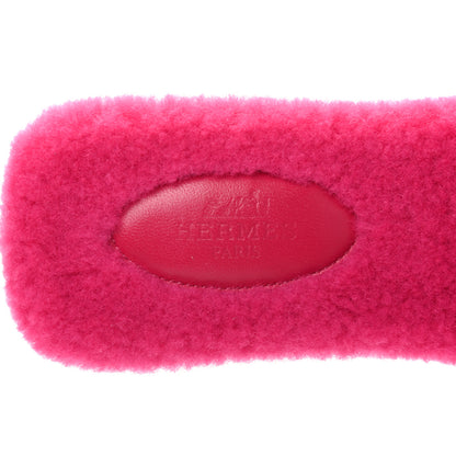 Hermes Woolskin Oran Sandals 38 Rose Fuchsia 7 of 8