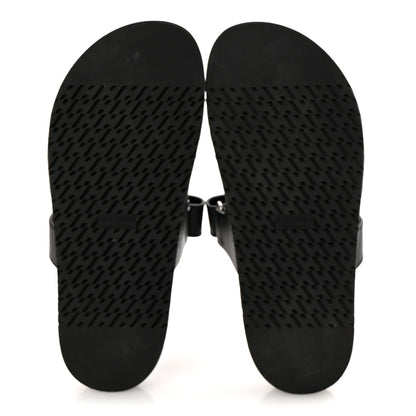 Hermes Calfskin Womens Chypre Sandals 40 Black 6 of 12