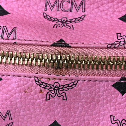 MCM Visetos Studded Medium Dual Stark Backpack Pink 12 of 13