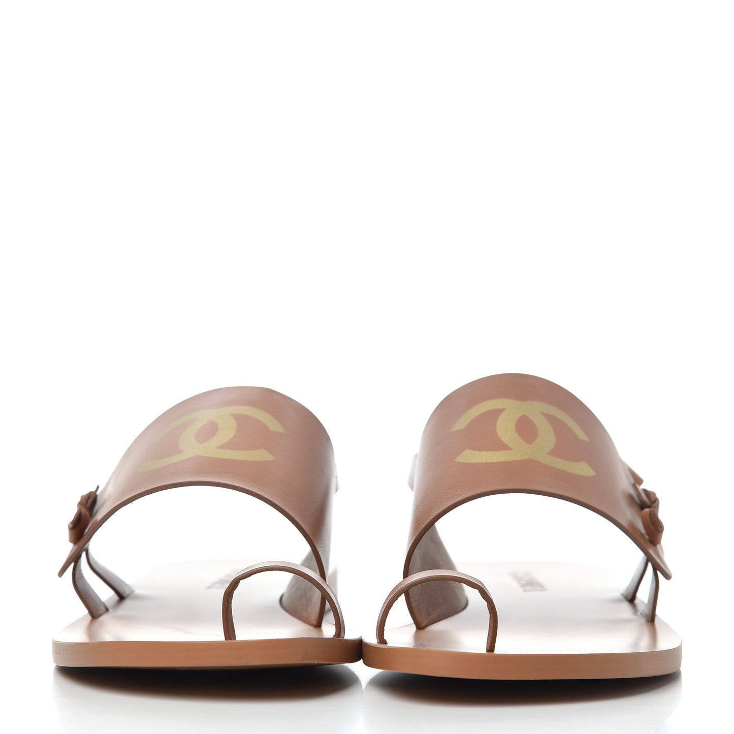 Goatskin CC Sandals 40 Brown