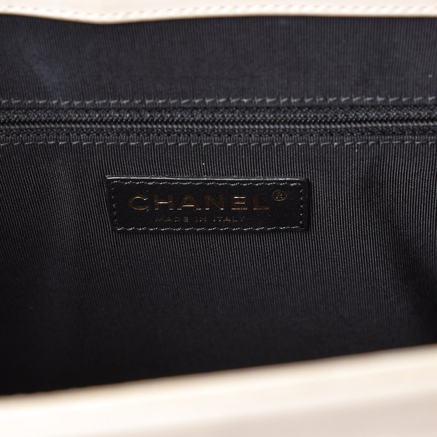 Glazed Calfskin Boy Tote White