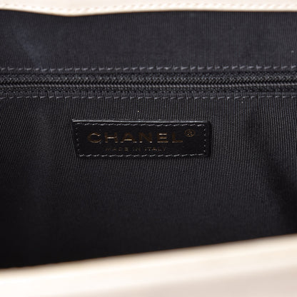 Chanel Glazed Calfskin Boy Tote White 6 of 23