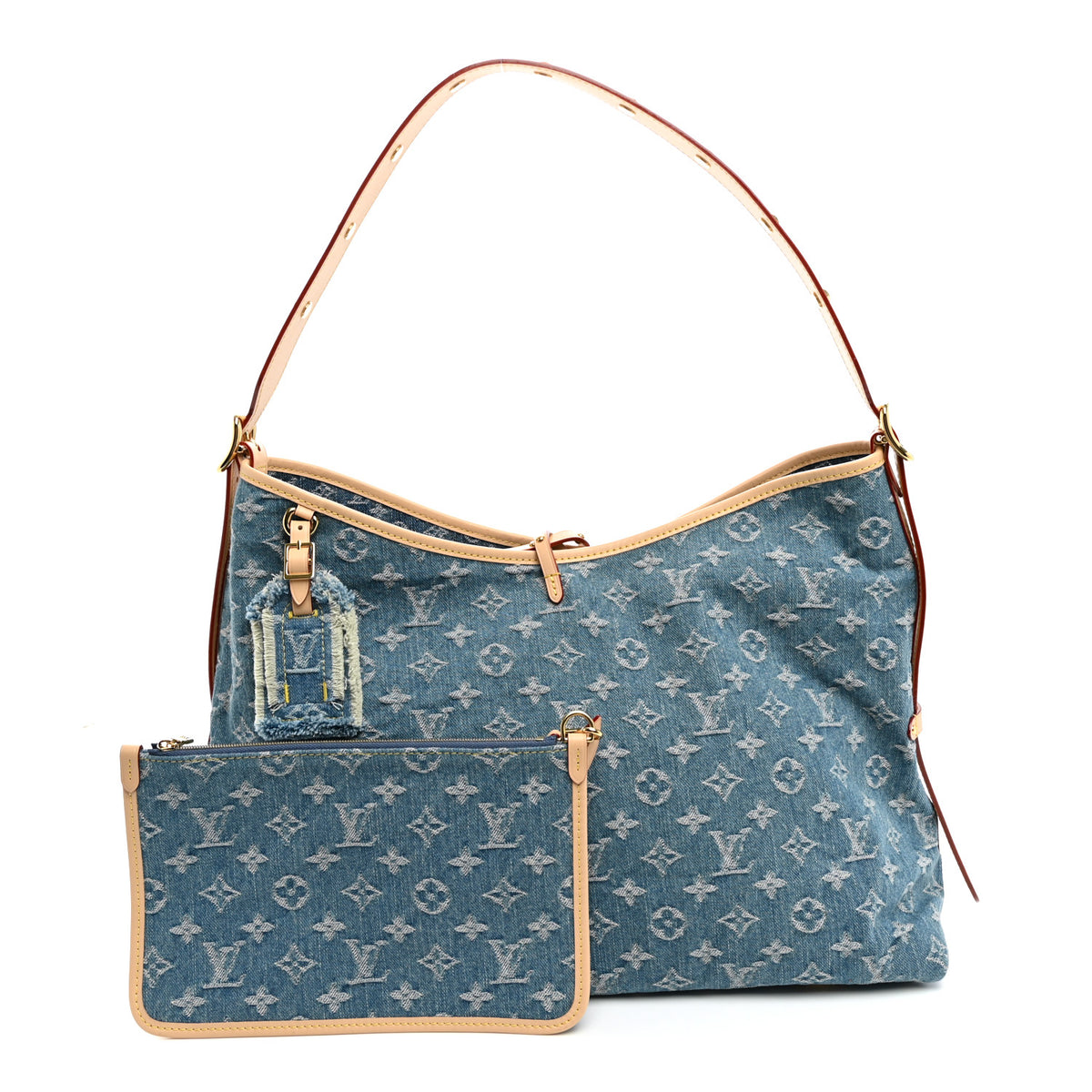 Monogram Denim CarryAll MM Blue
