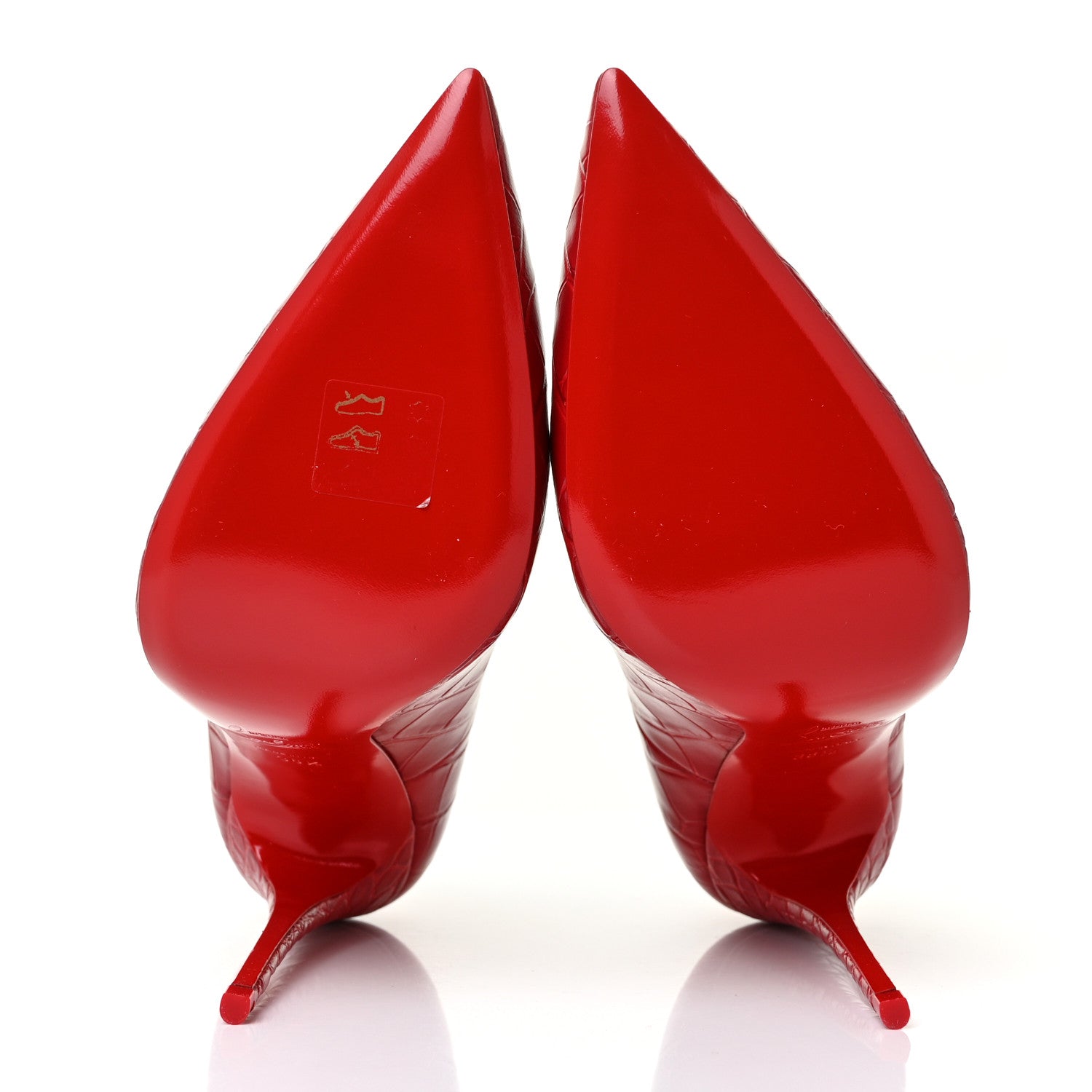 Christian Louboutin Calfskin Alligator Embossed So Kate 120 Pumps 38.5 Loubi 5 of 8