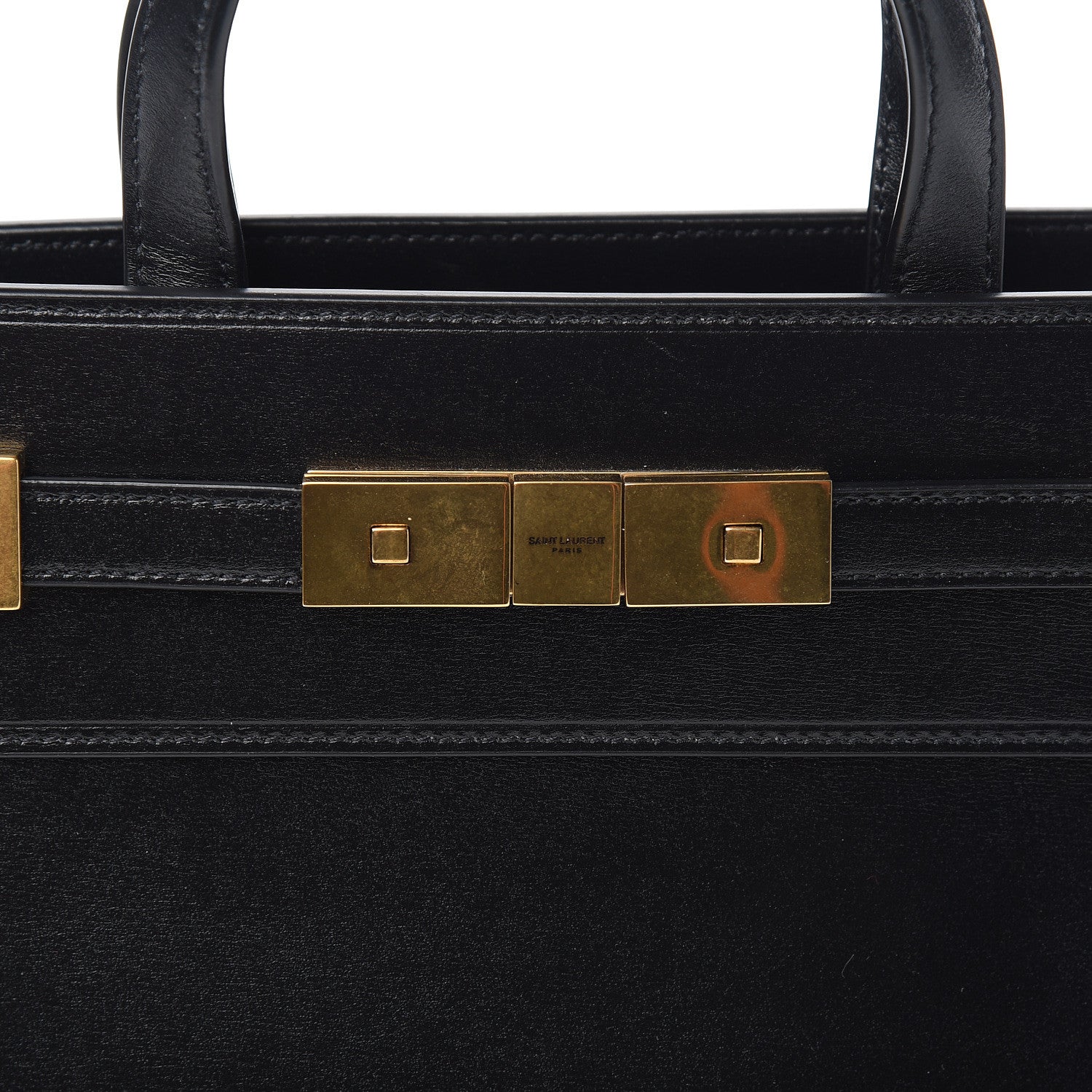 Saint Laurent Smooth Calfskin Manhattan Nano Shopper Tote Black 9 of 9