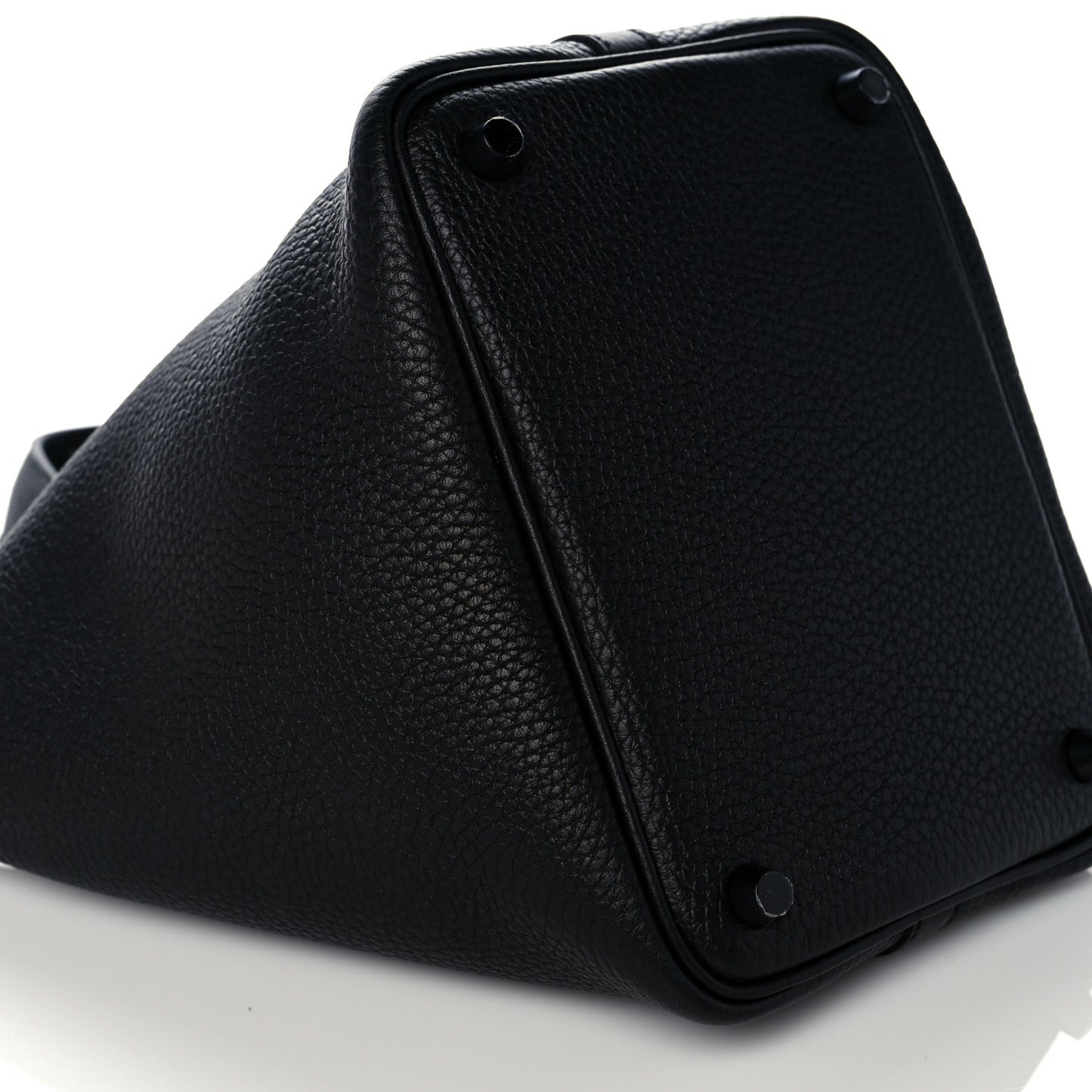 Taurillon Clemence Monochrome Picotin Lock 18 PM Black
