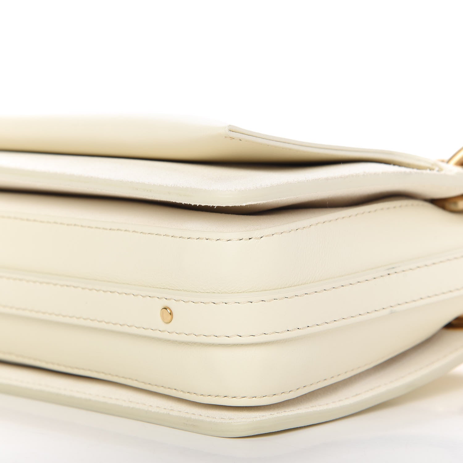 Chloe Calfskin Suede Small Roy Bag Natural White 7 of 9