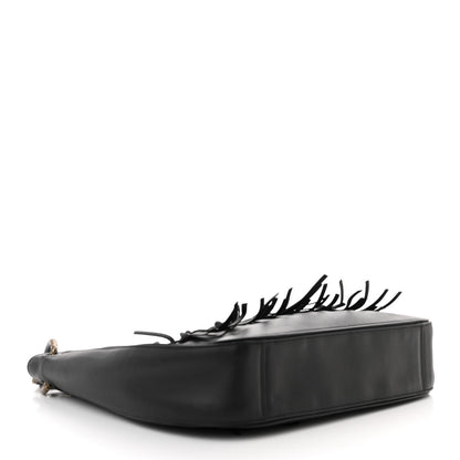 Bottega Veneta Nappa Intrecciato Fringe Brio Loop Hobo Black 5 of 14