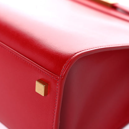Saint Laurent Calfskin Small Manhattan Shopper Tote Red 10 of 11