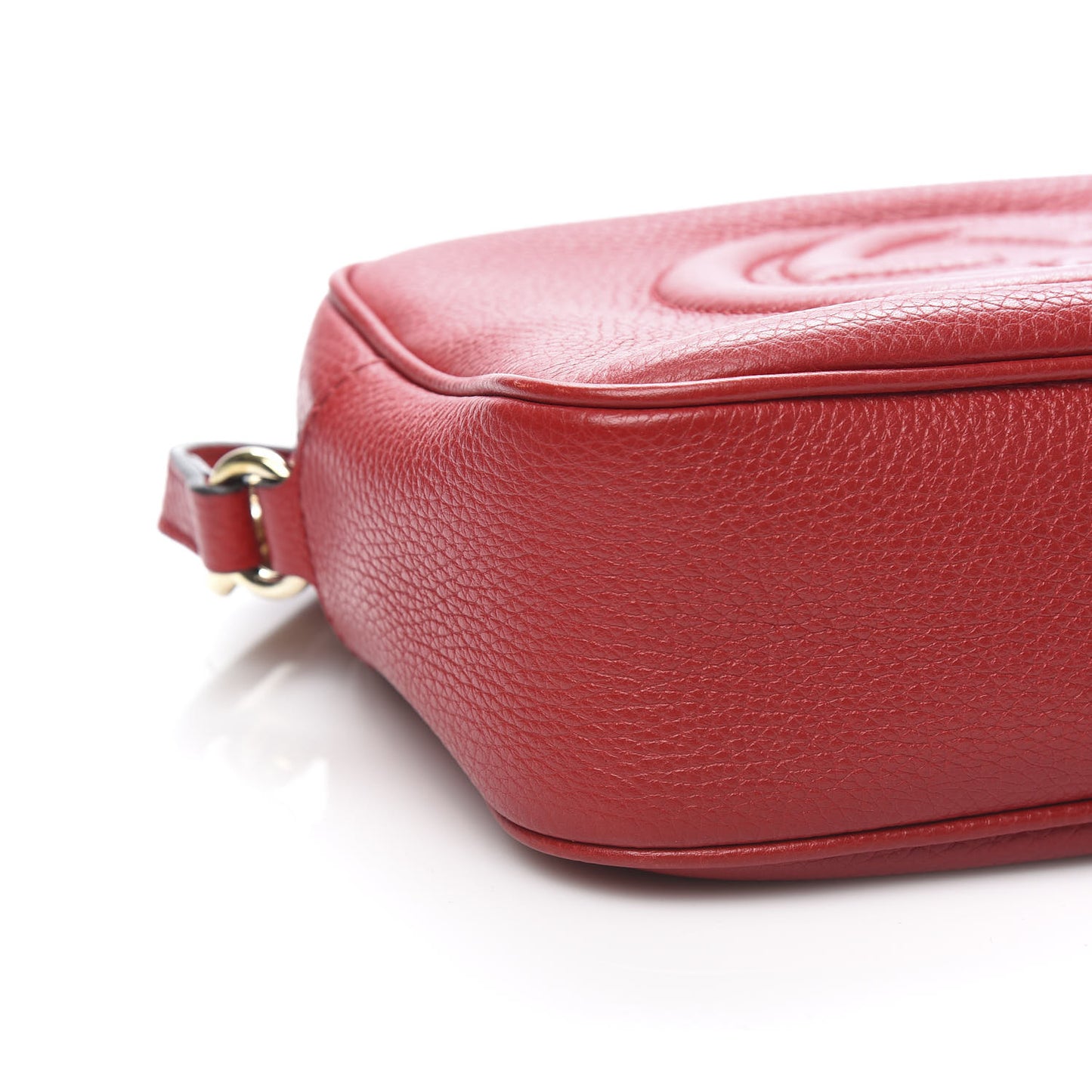 Pebbled Calfskin Small Soho Disco Bag Vibrant Red
