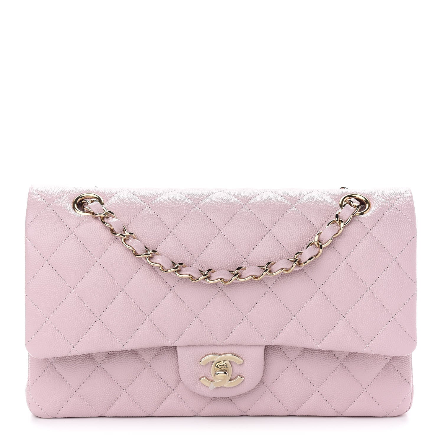 Chanel Caviar Quilted Medium Double Flap Light Pink 1 of 9