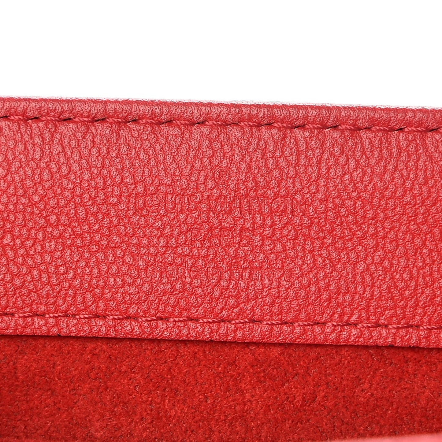 Monogram Cuir Plume Ecume Very Chain Bag Rouge Rubis