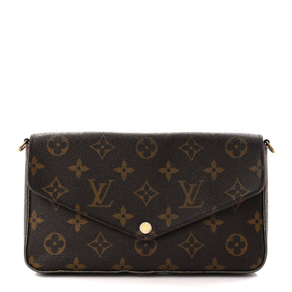 Louis Vuitton Monogram Pochette Felicie Chain Wallet Fuchsia 1 of 15