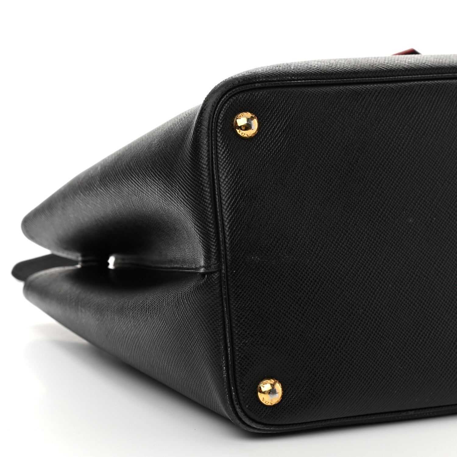 Prada Saffiano Cuir Medium Double Bag Black Fuoco 9 of 24