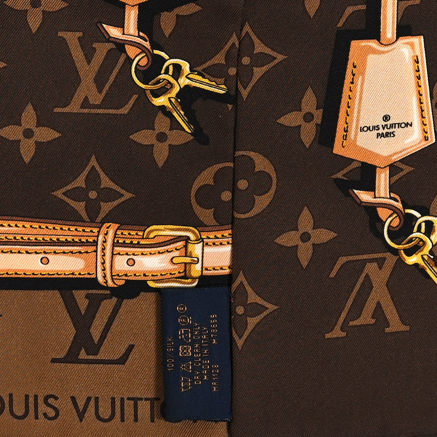 Louis Vuitton Silk Monogram Confidential Bandeau Brown 3 of 4