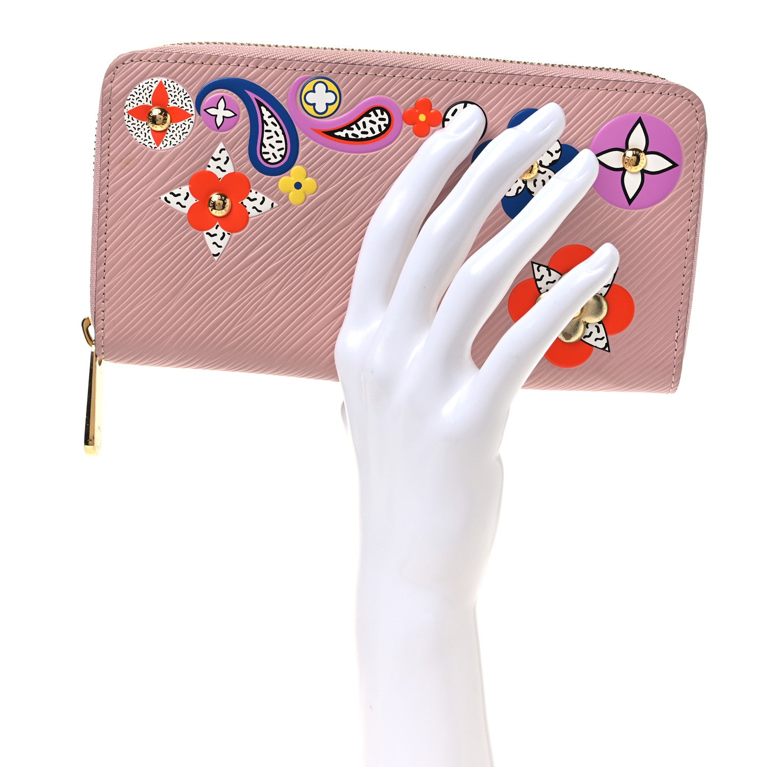 Louis Vuitton Epi Blooming Flowers Zippy Wallet Rose Ballerine 2 of 10