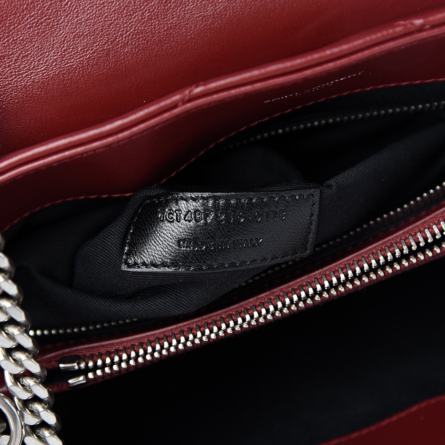 Saint Laurent Calfskin Y Quilted Monogram Medium Loulou Chain Satchel Palissandre 8 of 11