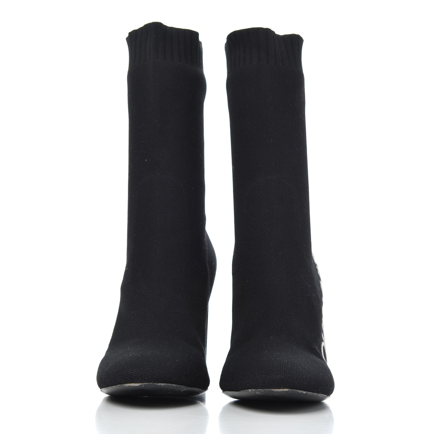 Louis Vuitton Stretch Fabric Silhouette Ankle Boots 41 Black 2 of 14