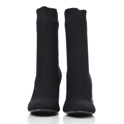 Louis Vuitton Stretch Fabric Silhouette Ankle Boots 41 Black 2 of 14