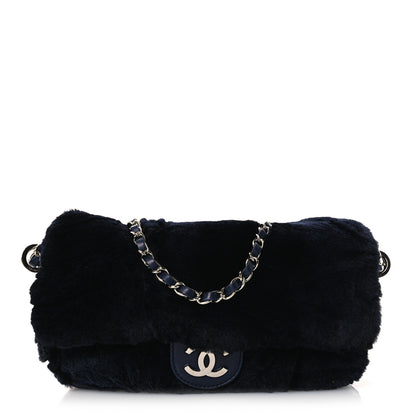 Chanel Lapin Rabbit Fur Flap Blue 1 of 10