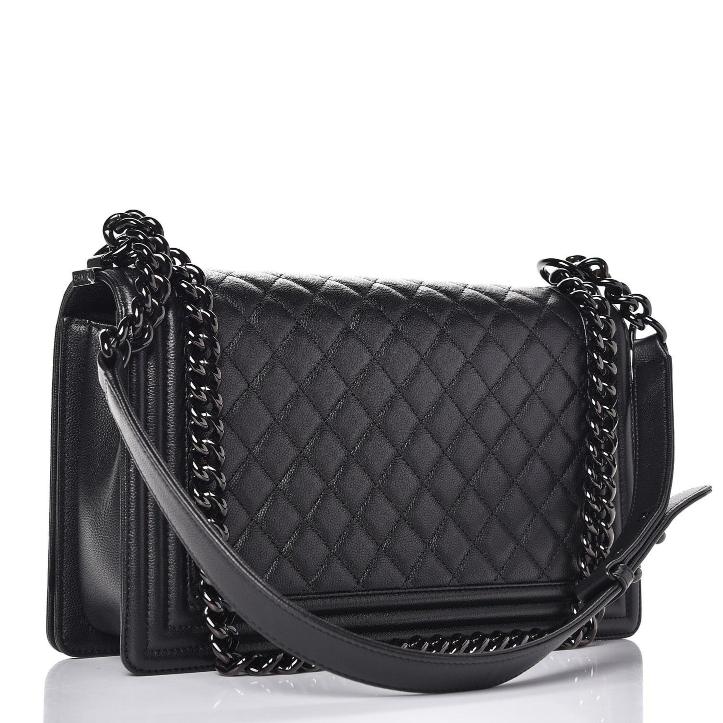 Caviar Quilted New Medium Boy Flap So Black