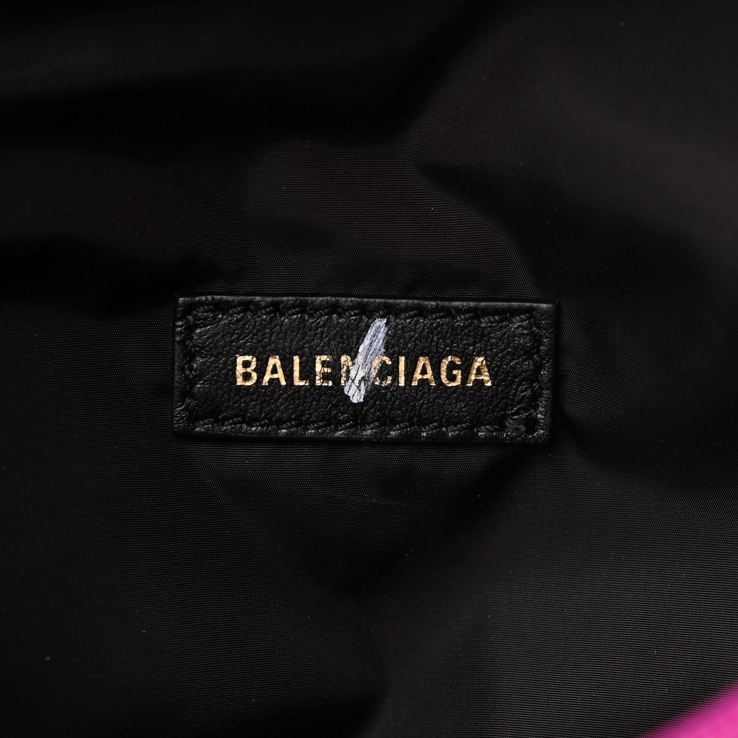 Balenciaga Sport Nylon Logo Embroidered Small Wheel Beltpack Fuchsia Black 6 of 9