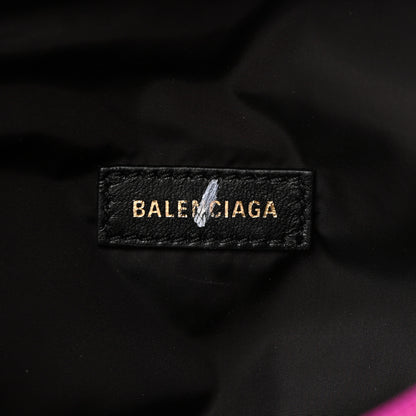 Balenciaga Sport Nylon Logo Embroidered Small Wheel Beltpack Fuchsia Black 6 of 9