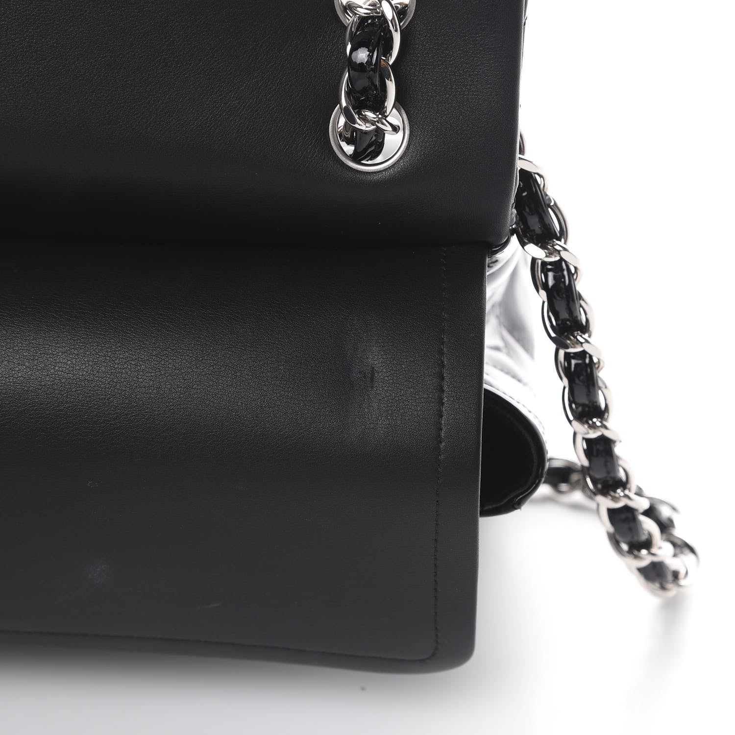 Chanel Patent Quilted Jumbo Double Flap Black 12 of 16