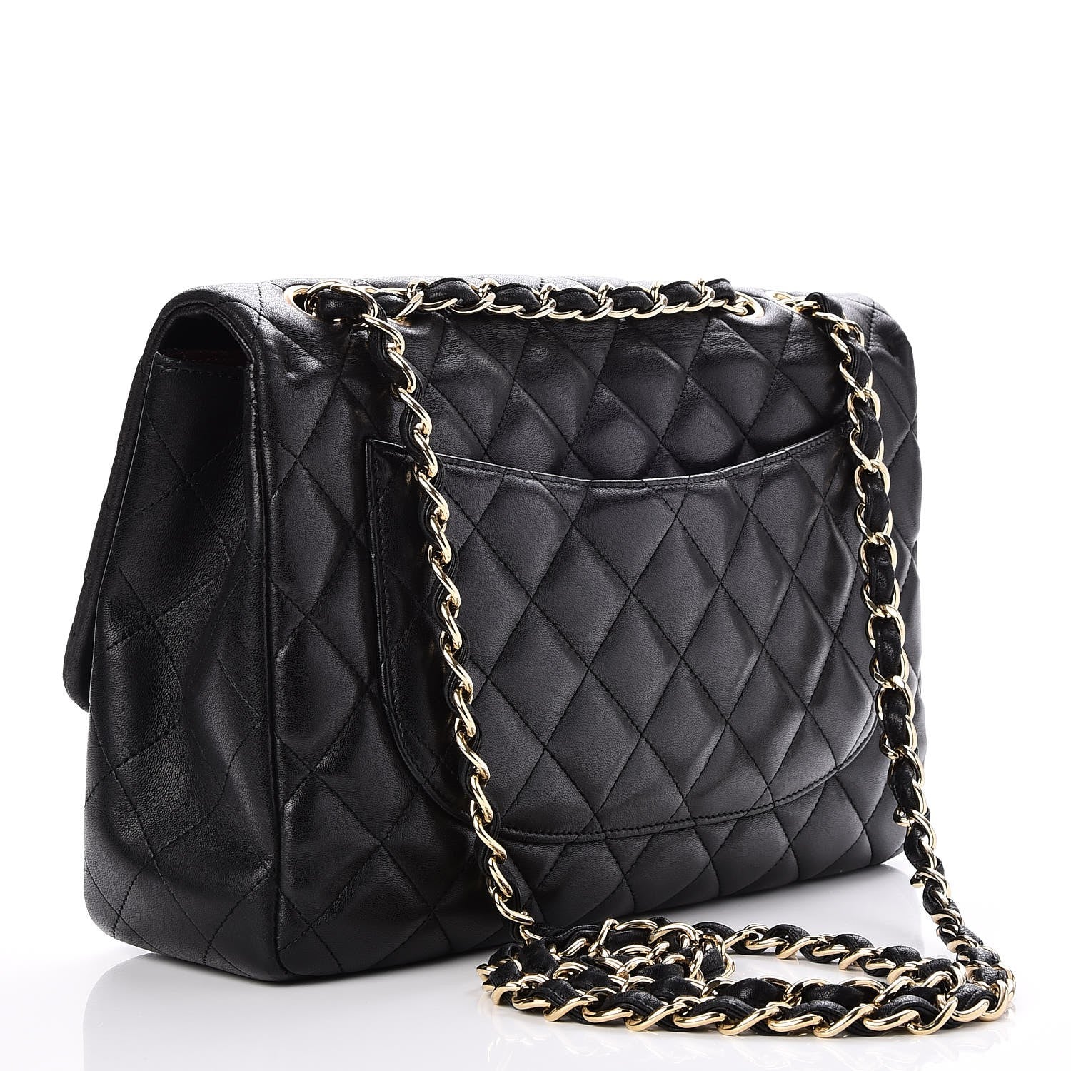Chanel Lambskin Quilted Jumbo Single Flap Black 4 of 8