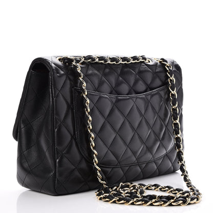 Chanel Lambskin Quilted Jumbo Single Flap Black 4 of 8