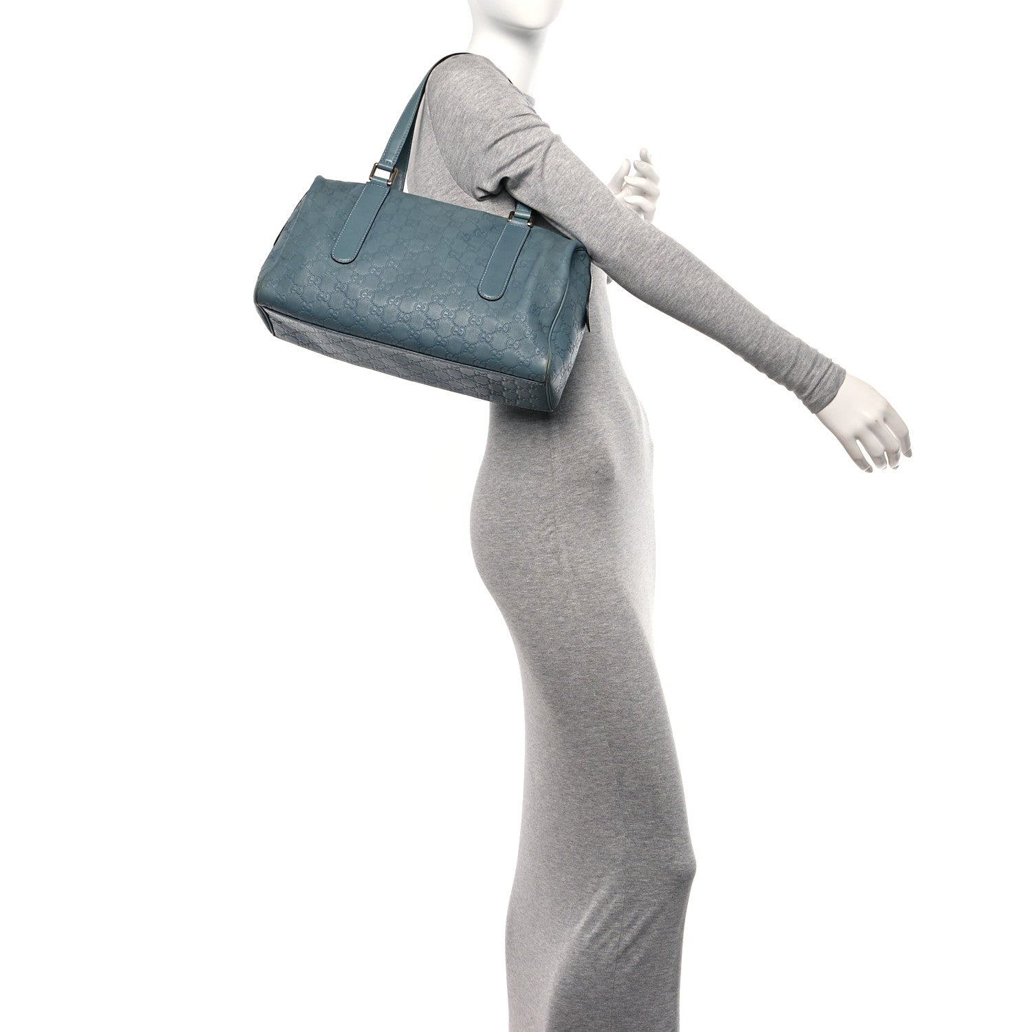 Gucci Guccissima Boston Blue 2 of 20