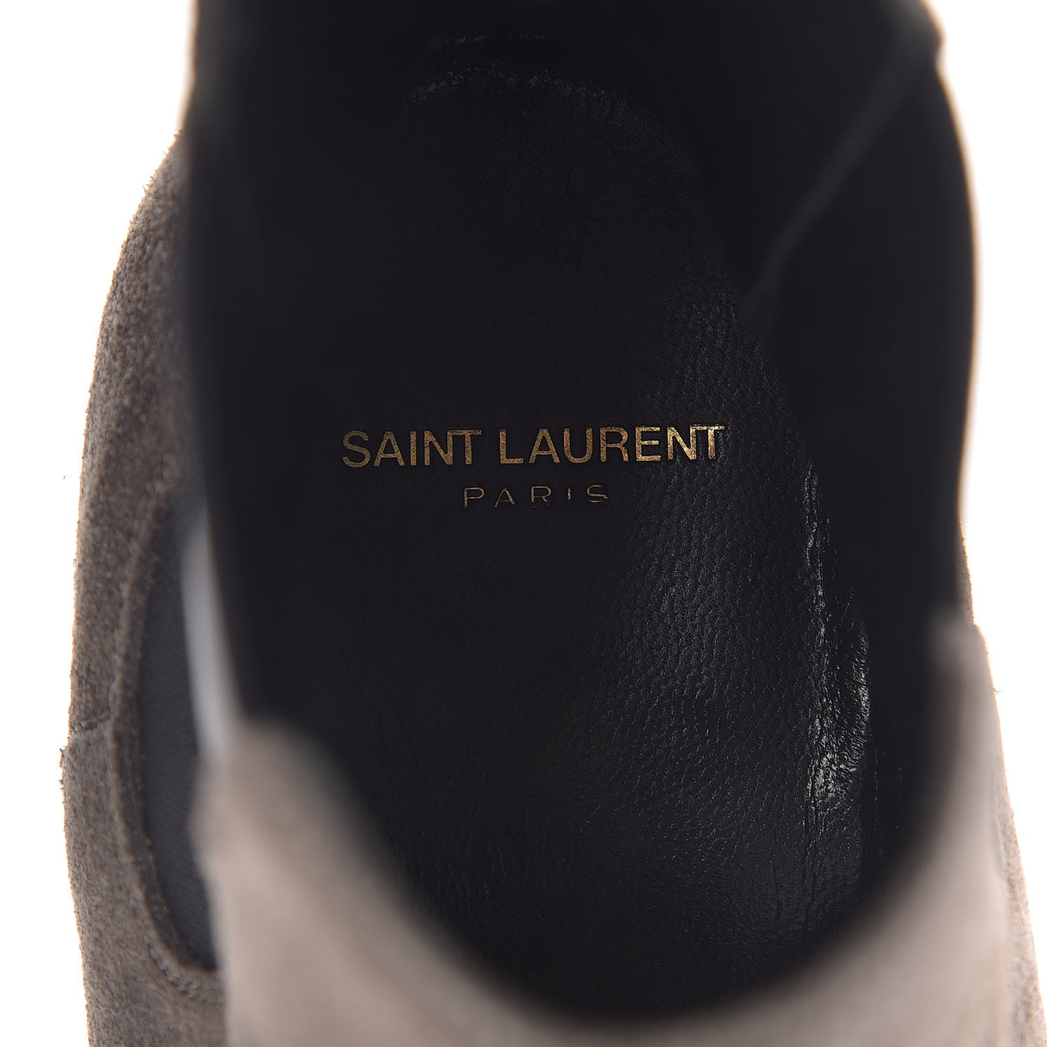 Saint Laurent Suede Mens Wyatt Chelsea Boots 39 Paris Fog 7 of 8