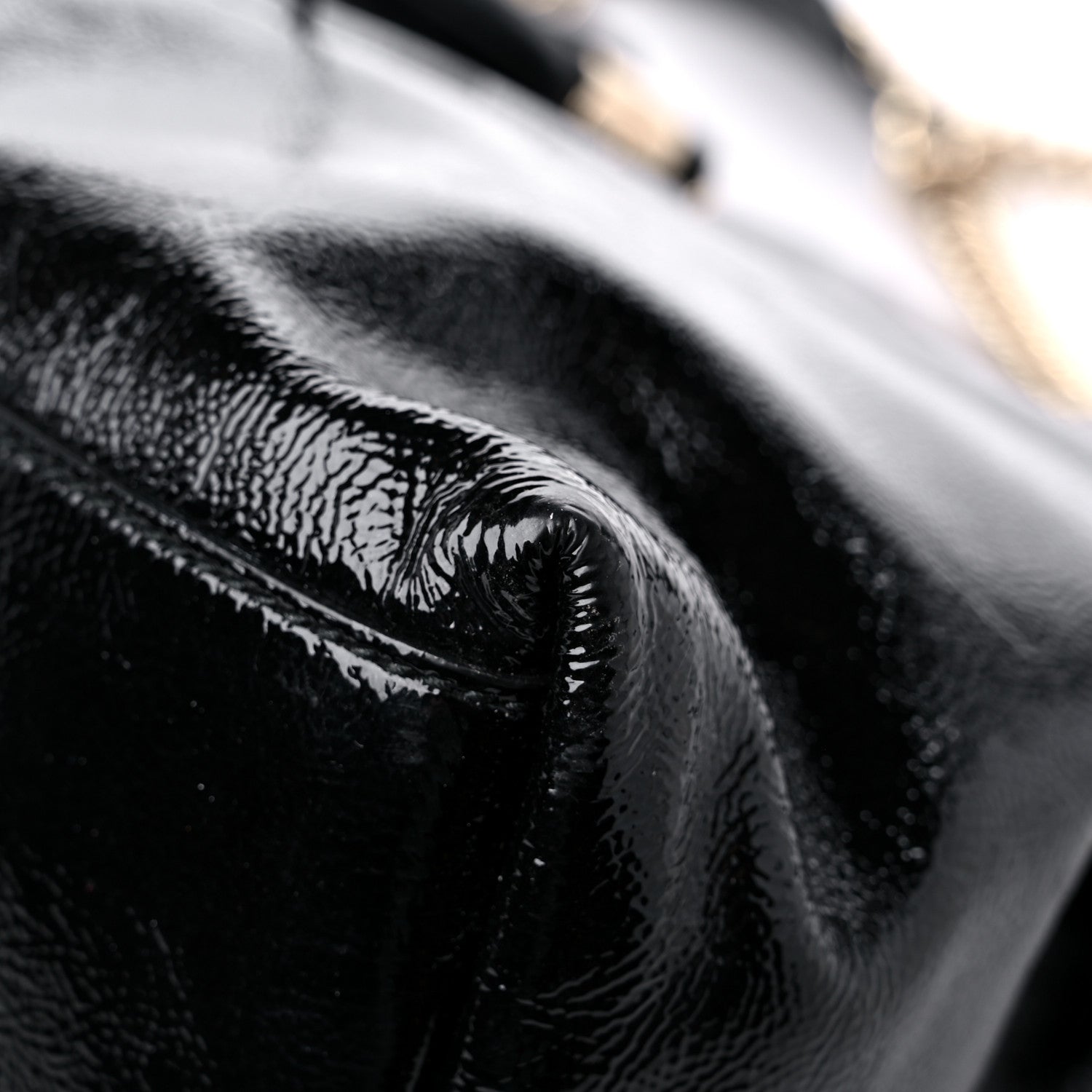 Gucci Patent Medium Soho Chain Shoulder Bag Black 8 of 16