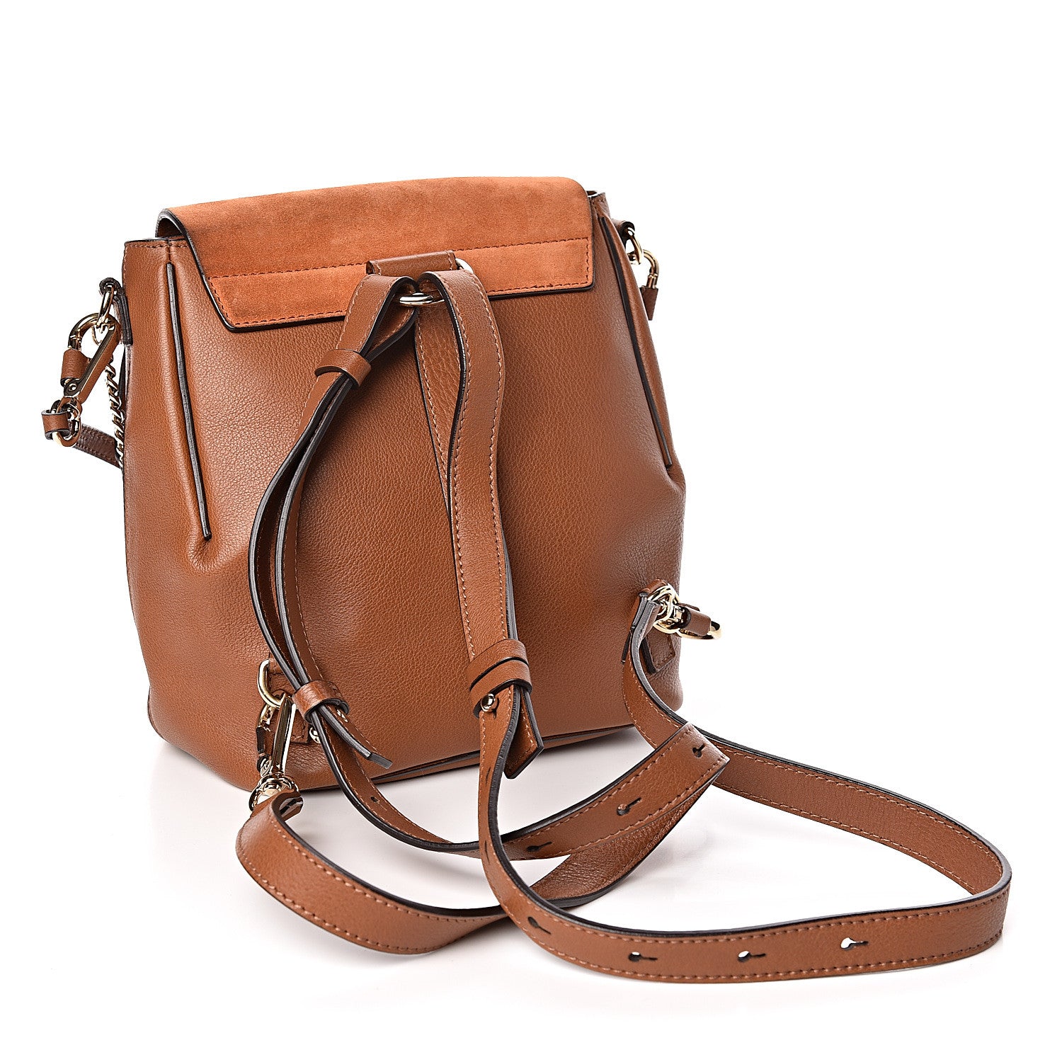 Chloe Suede Calfskin Medium Faye Backpack Tan 4 of 11