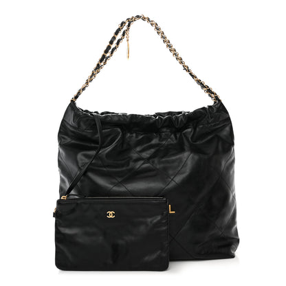 Chanel Shiny Calfskin Quilted Chanel 22 Black 1 of 11