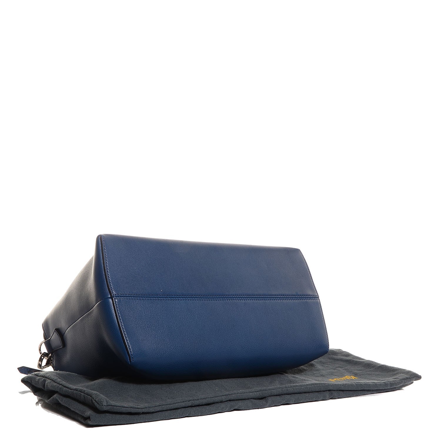 Fendi Vitello Dolce Marmol Large By The Way Boston Bag Blue 4 of 11