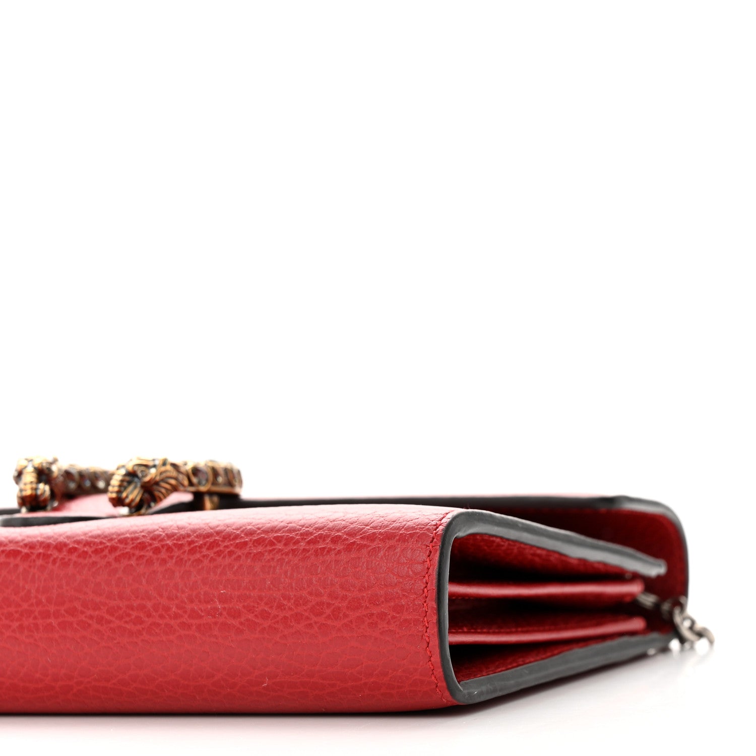 Gucci Calfskin Mini Dionysus Chain Wallet Hibiscus Red 9 of 9