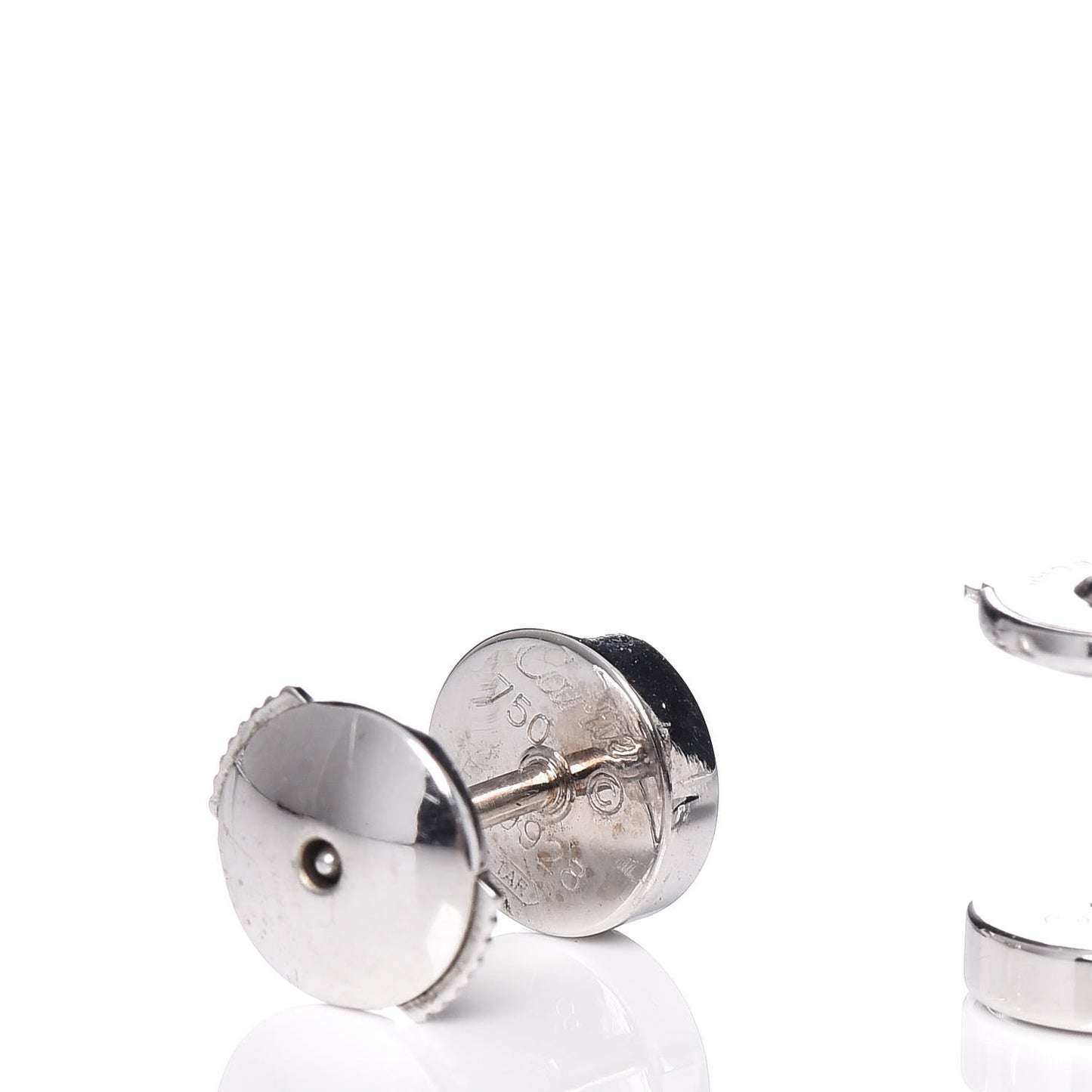 18K White Gold LOVE Earrings