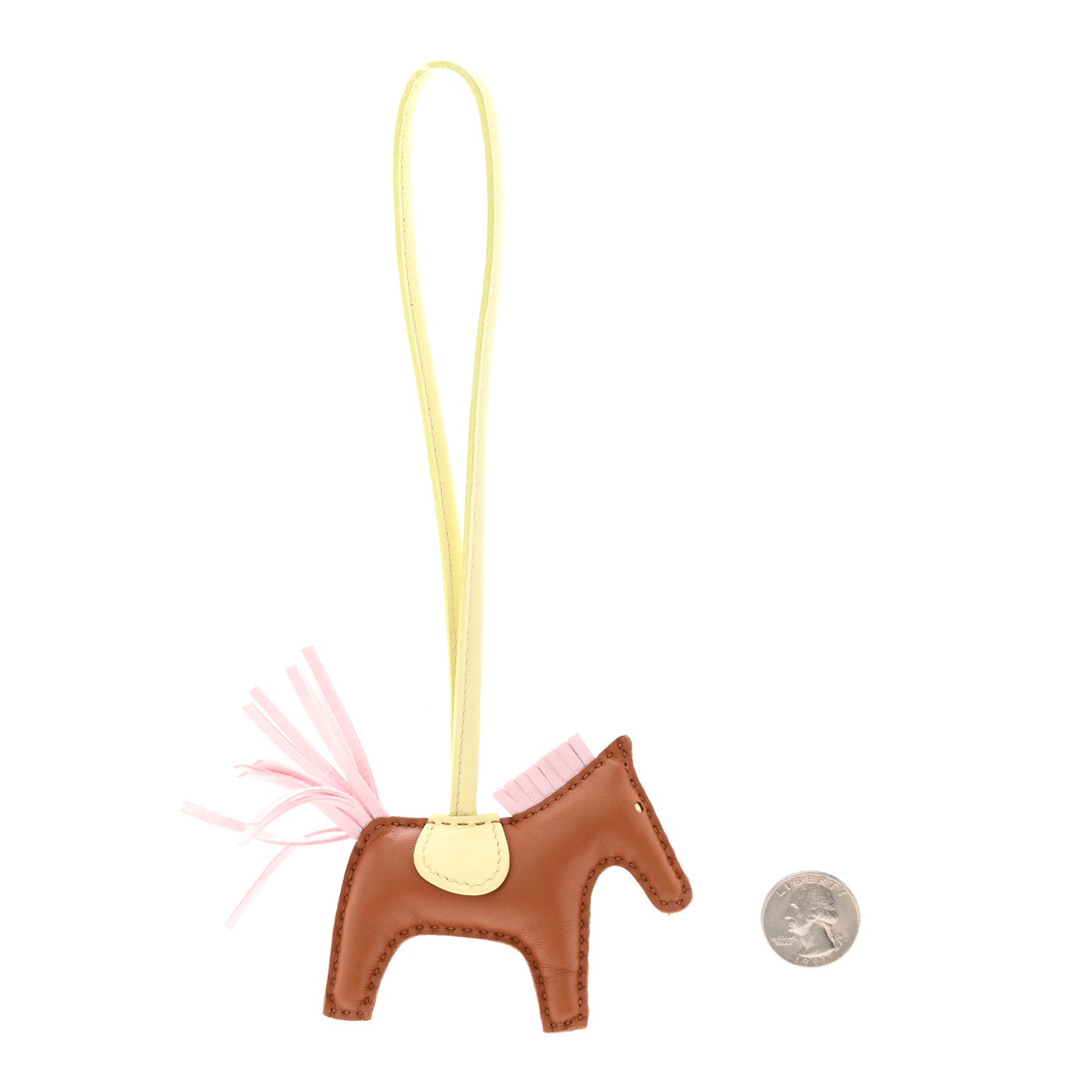Milo Lambskin Grigri Rodeo Horse Bag Charm PM Gold Rose Darling Jaune Milton