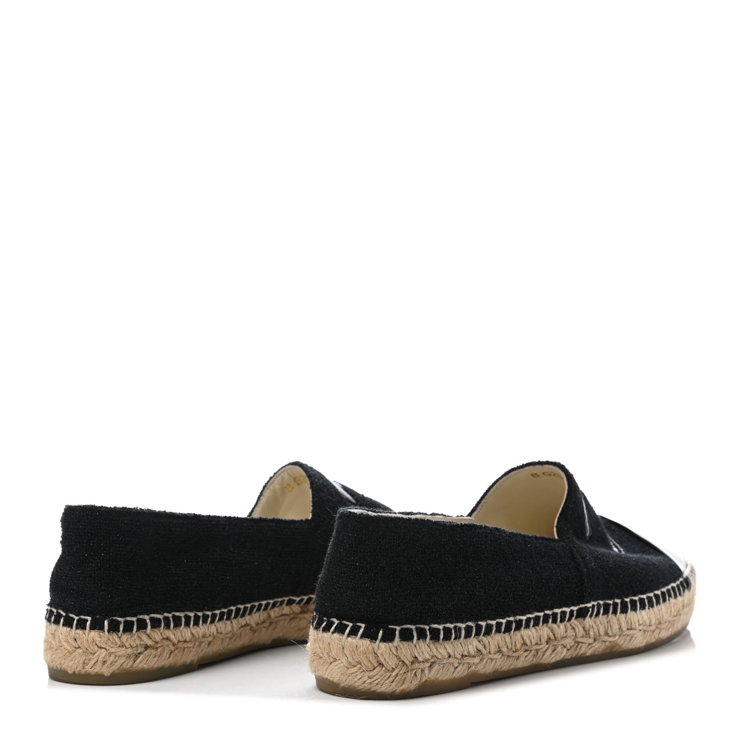 Fabric Patent Calfskin CC Espadrilles 41 Black