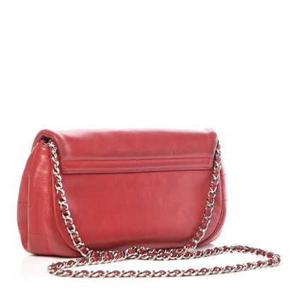 Chanel Lambskin Half Moon Wallet On Chain WOC Red 3 of 13