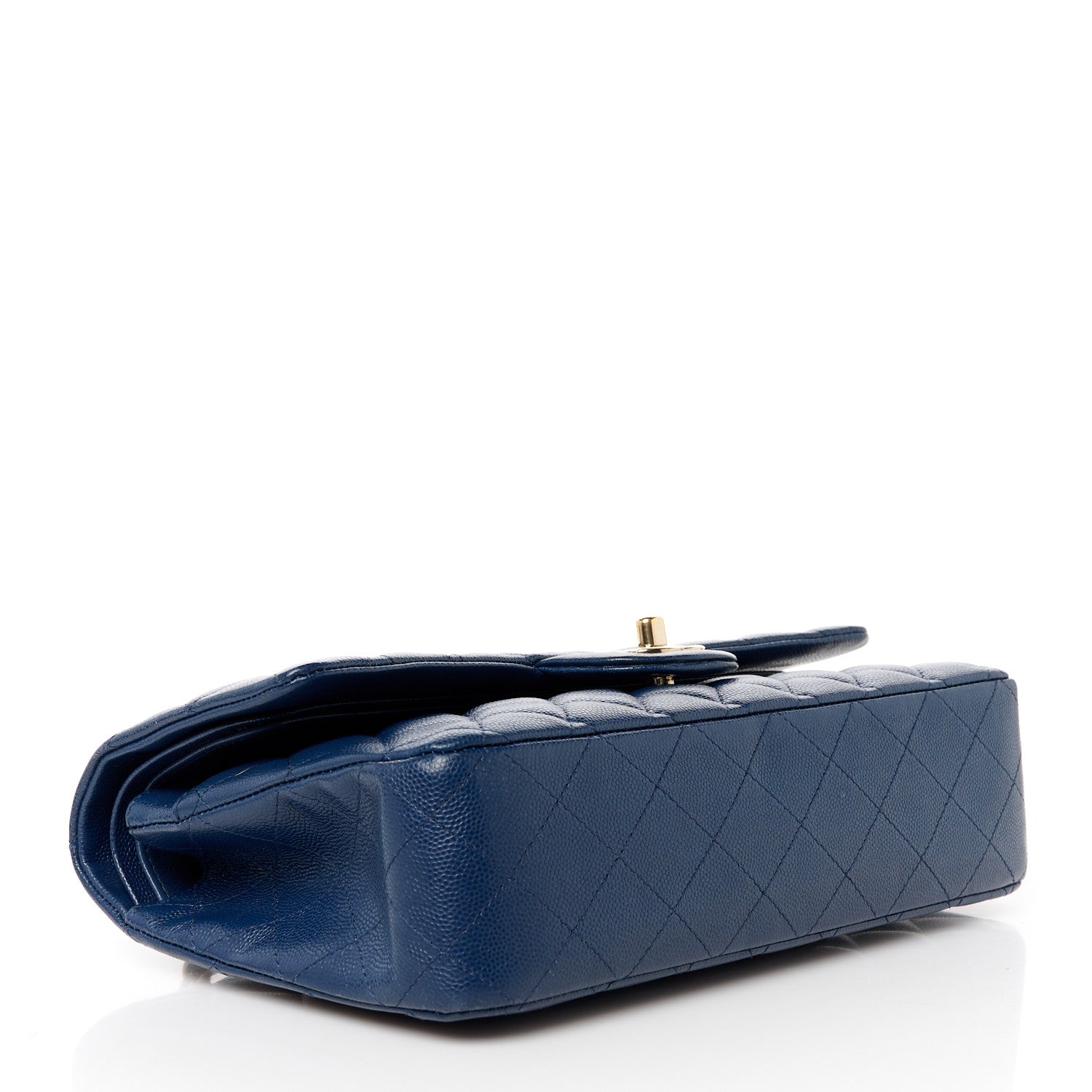 Chanel Caviar Quilted Medium Double Flap Blue 4 of 11