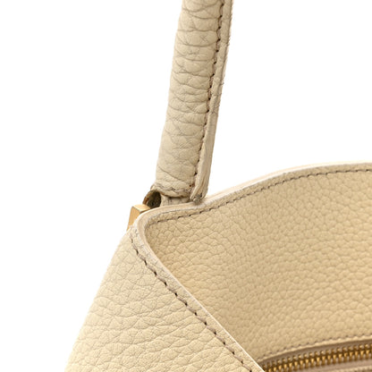 Loro Piana Grained Calfskin Globe Shoulder Bag Ivory 12 of 17