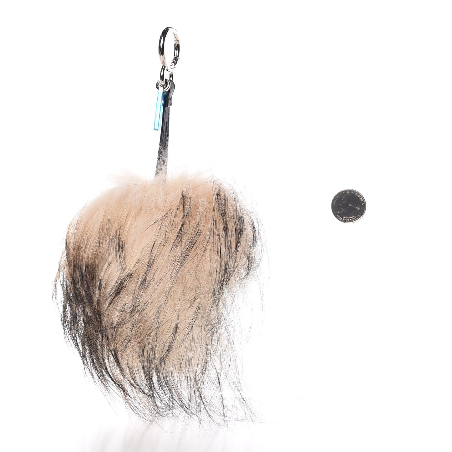 Vitello Flamingo Fox Fur Flurry Monster Bag Bug Cube Charm White