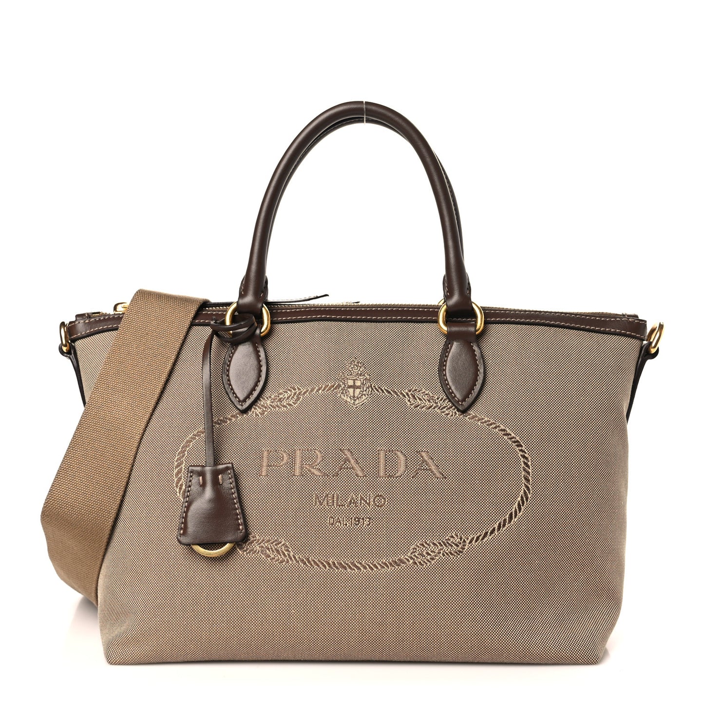 Jacquard Logo Tote Corda Bruciato