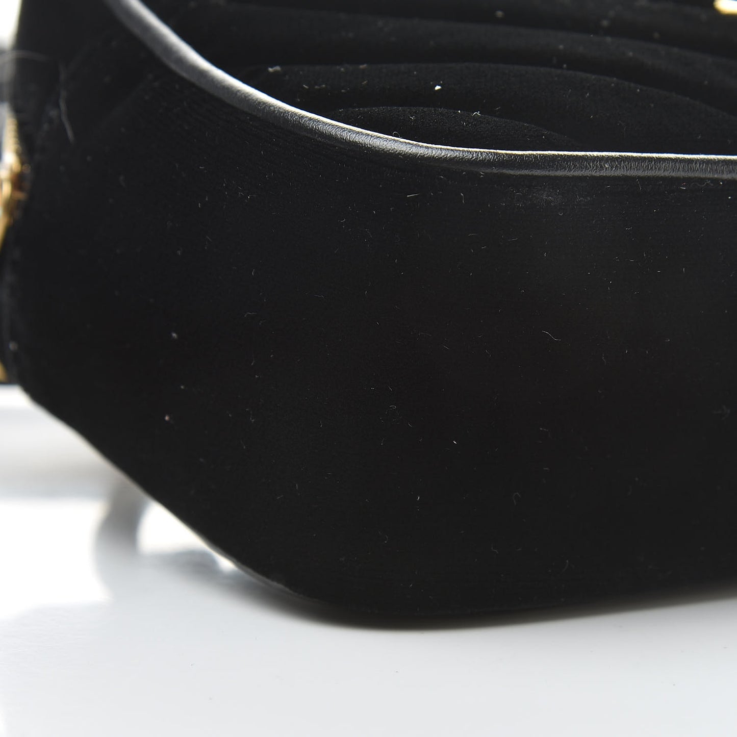 Velour Matelasse Monogram Lou Belt Bag Black